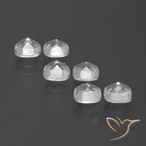 Gemas de Topacio Blanco claro natural de 2.84 ct, Forma Cojín, VVS-VS