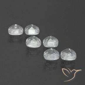 Gemas de Topacio Blanco claro natural de 3.03 ct, Forma Cojín, VVS-VS