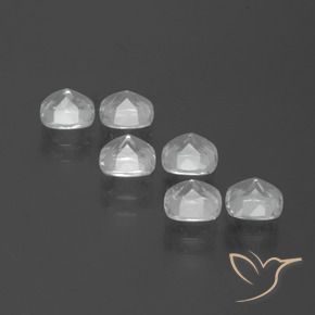 Gemas de Topacio Blanco claro natural de 3.00 ct, Forma Cojín, VVS-VS