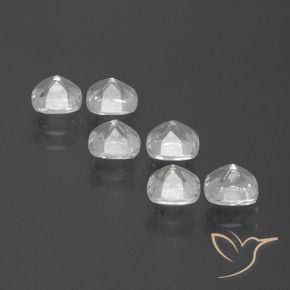 Gemas de Topacio Blanco natural de 2.64 ct, Corte Cojín, VVS-VS