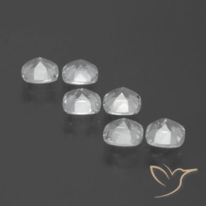 Gemas de Topacio Blanco claro natural de 2.78 ct, Forma Cojín, VVS-VS