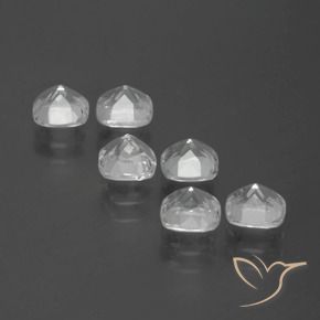 Gemas de Topacio Blanco natural de 2.91 ct, Forma Cojín, VVS-VS