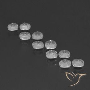 Gemas de Topacio Blanco claro natural de 4.63 ct, Forma Cojín, VVS-VS