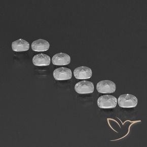 Gemas de Topacio Blanco claro natural de 4.31 ct, Forma Cojín, VVS-VS
