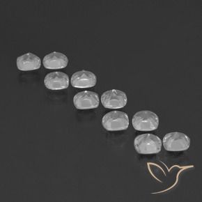 Gemas de Topacio Blanco claro natural de 4.77 ct, Forma Cojín, VVS-VS