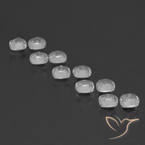 Gemas de Topacio Blanco claro natural de 4.60 ct, Forma Cojín, VVS-VS