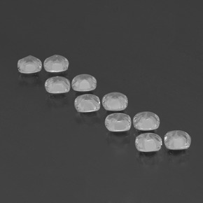 Gemas de topacio blanco claro natural de 4,71 ct, corte cojín, VVS-VS