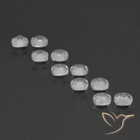 Gemas de Topacio Blanco claro natural de 4.50 ct, Forma Cojín, VVS-VS