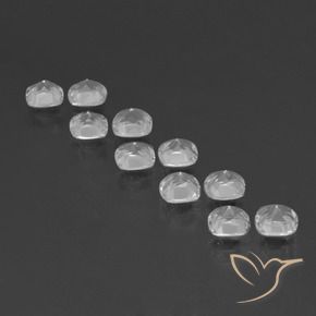 Gemas de Topacio Blanco claro natural de 4.78 ct, Forma Cojín, VVS-VS