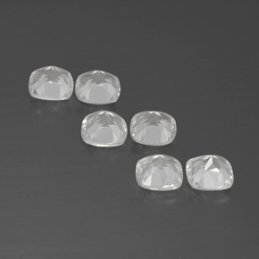 Gemas de topacio blanco natural de 2,95 ct, corte cojín, VVS-VS