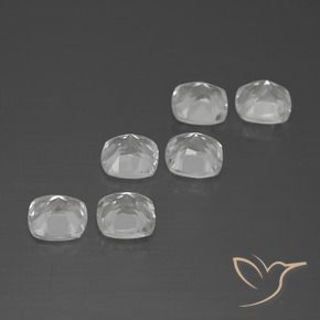 Gemas de Topacio Blanco natural de 3.15 ct, Forma Cojín, VVS-VS