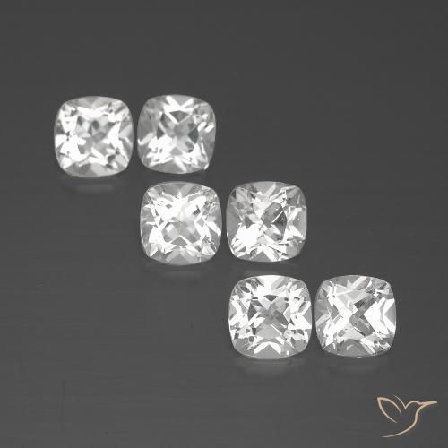 3.22ctw Natural Blanco Topacio, Forma Cojín, VVS-VS