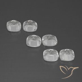 Gemas de Topacio Blanco natural de 3.22 ct, Forma Cojín, VVS-VS