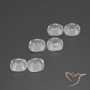 Gemas de Topacio Blanco natural de 3.21 ct, Forma Cojín, VVS-VS