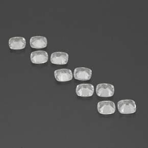 Gemas de Topacio Blanco natural de 4.46 ct, Corte Cojín, VVS-VS