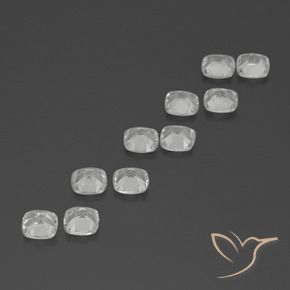 Gemas de Topacio Blanco natural de 4.43 ct, Forma Cojín, VVS-VS