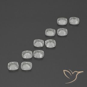 Gemas de Topacio Blanco natural de 4.58 ct, Forma Cojín, VVS-VS