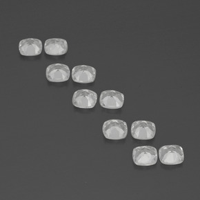 Gemas de topacio blanco natural de 4,80 ct, corte cojín, VVS-VS