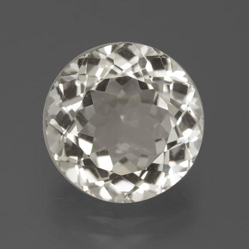Topacio blanco cálido natural de 5,98 ct, corte redondo, VVS