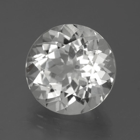 Topacio Blanco cálido natural de 5.95 ct, Corte Redondo, VS