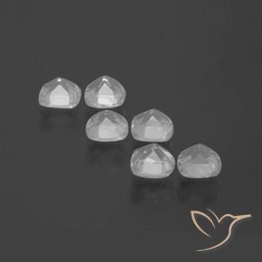 Gemas de Topacio Blanco natural de 3.00 ct, Forma Cojín, VVS-VS