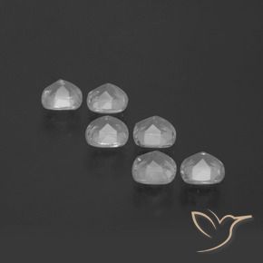 Gemas de Topacio Blanco claro natural de 3.23 ct, Forma Cojín, VVS-VS