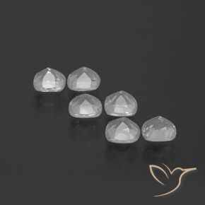 Gemas de Topacio Blanco claro natural de 2.94 ct, Forma Cojín, VVS-VS