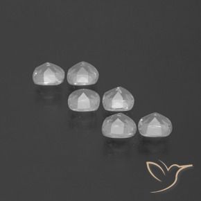 Gemas de Topacio Blanco claro natural de 3.06 ct, Forma Cojín, VVS-VS