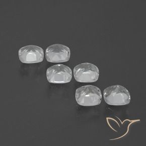Gemas de Topacio Blanco claro natural de 2.92 ct, Forma Cojín, VVS-VS