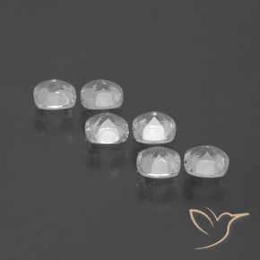 Gemas de Topacio Blanco claro natural de 2.87 ct, Forma Cojín, VVS-VS