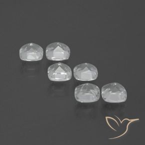 Gemas de Topacio Blanco natural de 2.90 ct, Forma Cojín, VVS-VS