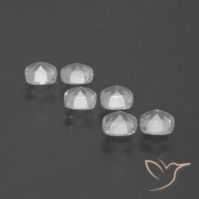 Gemas de Topacio Blanco claro natural de 3.02 ct, Forma Cojín, VVS-VS