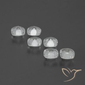 Gemas de Topacio Blanco claro natural de 3.19 ct, Forma Cojín, VVS-VS