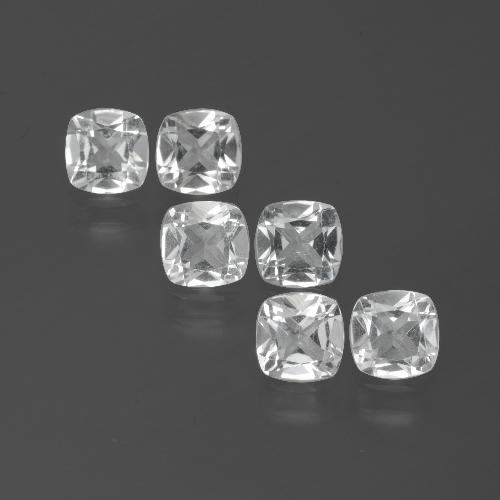 Gemas de Topacio Blanco natural de 2.91 ct, Corte Cojín, VVS-VS
