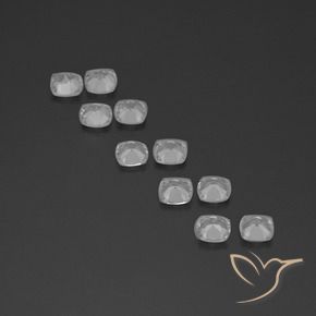 Gemas de Topacio Blanco natural de 4.64 ct, Forma Cojín, VVS-VS