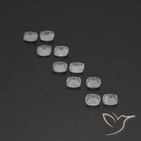 Gemas de Topacio Blanco claro natural de 4.51 ct, Forma Cojín, VVS-VS