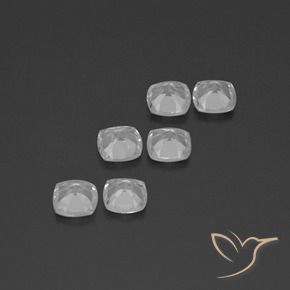 Gemas de Topacio Blanco claro natural de 2.78 ct, Forma Cojín, VVS-VS