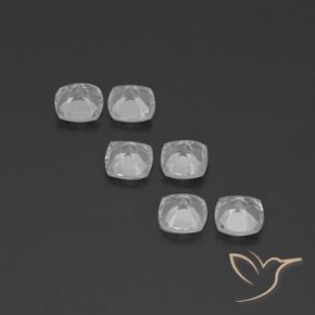 Gemas de Topacio Blanco claro natural de 3.10 ct, Forma Cojín, VVS-VS