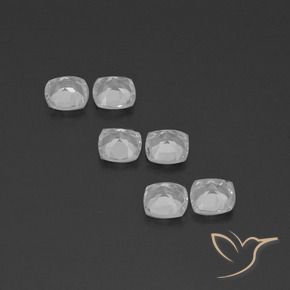 Gemas de Topacio Blanco claro natural de 3.02 ct, Forma Cojín, VVS-VS