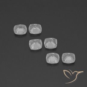 Gemas de Topacio Blanco claro natural de 2.94 ct, Forma Cojín, VVS-VS