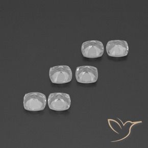 Gemas de Topacio Blanco claro natural de 2.94 ct, Forma Cojín, VVS-VS