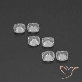 Gemas de Topacio Blanco claro natural de 2.73 ct, Forma Cojín, VVS-VS