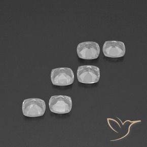 Gemas de Topacio Blanco claro natural de 2.99 ct, Forma Cojín, VVS-VS