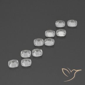 Gemas de topacio blanco natural de 4,53 ct, corte cojín, VVS-VS