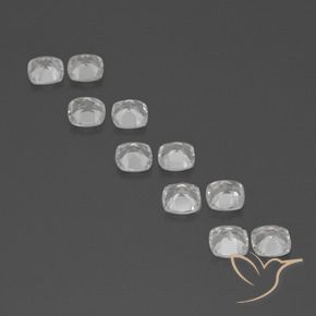 Gemas de Topacio Blanco natural de 4.86 ct, Forma Cojín, VVS-VS
