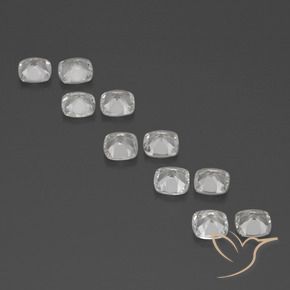 Gemas de Topacio Blanco natural de 4.24 ct, Forma Cojín, VVS-VS