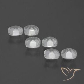 Gemas de Topacio Blanco claro natural de 2.50 ct, Forma Cojín, VVS-VS