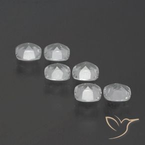 Gemas de Topacio Blanco natural de 2.92 ct, Forma Cojín, VVS-VS