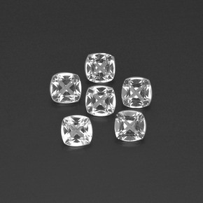 Gemas de Topacio Blanco claro natural de 2.76 ct, Corte Cojín, VVS-VS