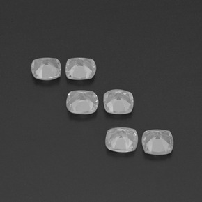 Gemas de Topacio Blanco claro natural de 2.76 ct, Corte Cojín, VVS-VS